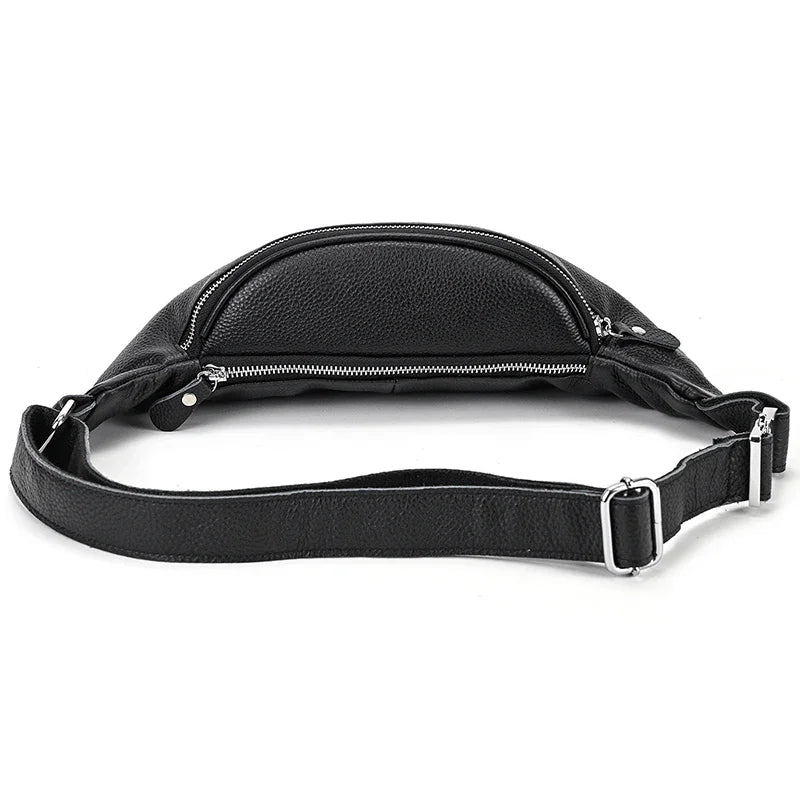Retro leather belt bag