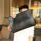 Large leather clutch