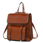 Leather satchel backpack