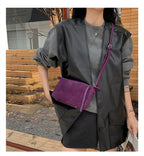 Suede shoulder purse