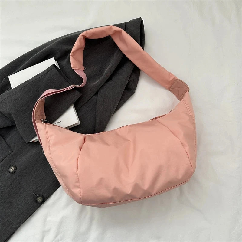 Casual nylon hobo bag
