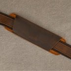Soft leather overnight duffle bag