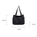 Denim shoulder tote bag