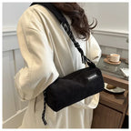 Corduroy handbag with slim strap