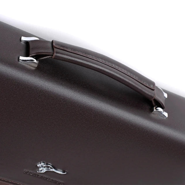 Executive leather laptop briefcase