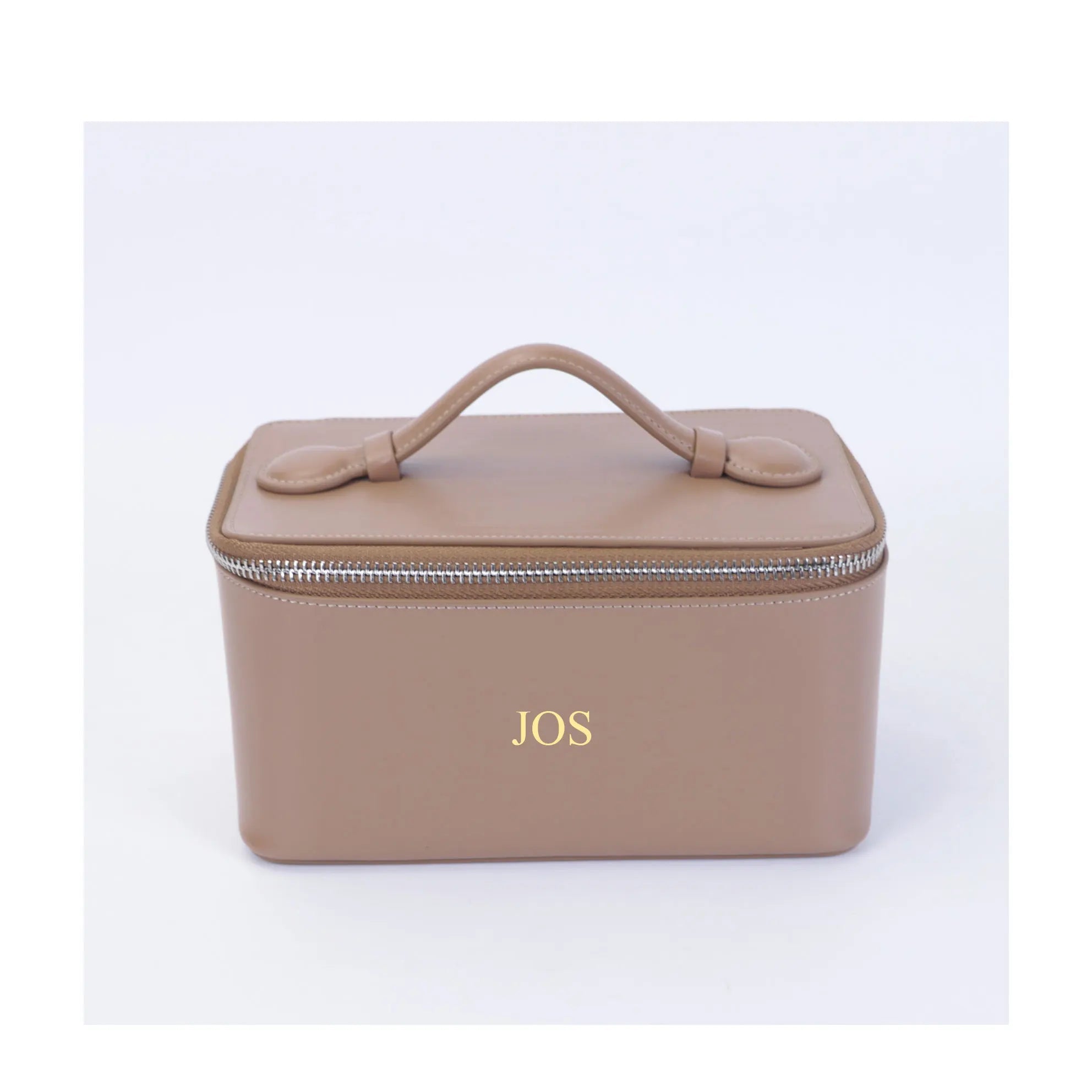 Travel leather vanity bag