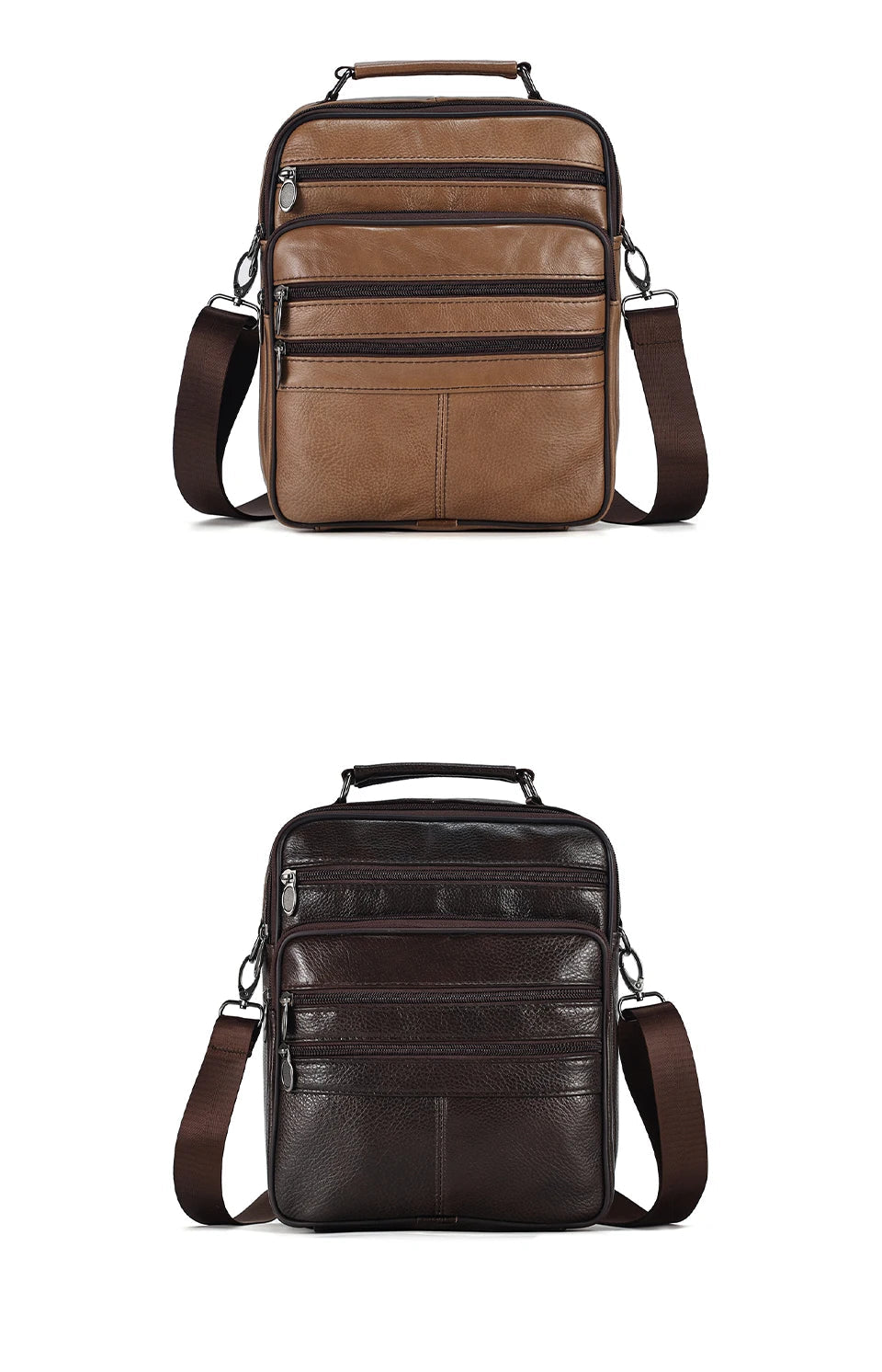Premium leather sling crossbody bag