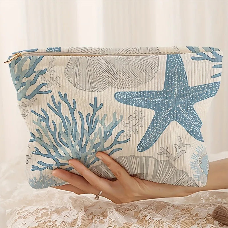 Corduroy makeup bag