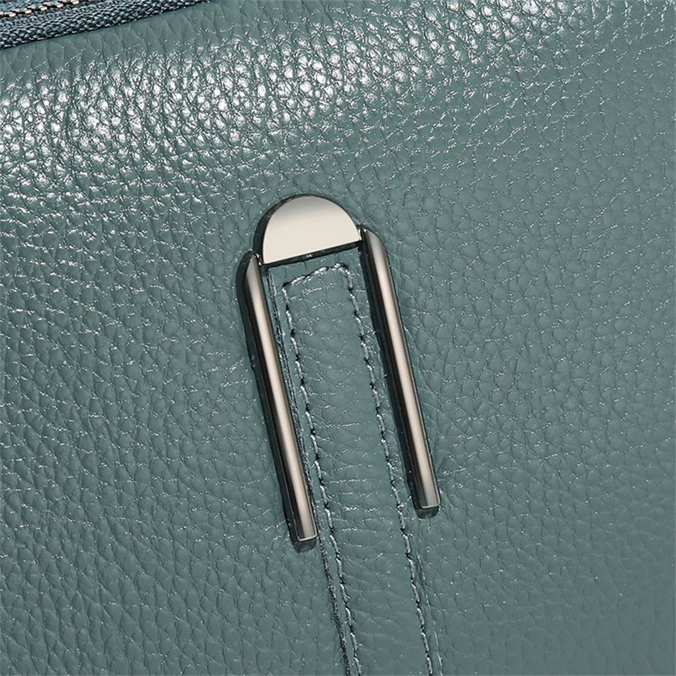 Lightweight leather sling bag