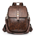 Leather flap satchel