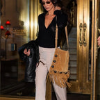 Soft suede shoulder purse