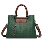 Vintage-inspired leather handbag