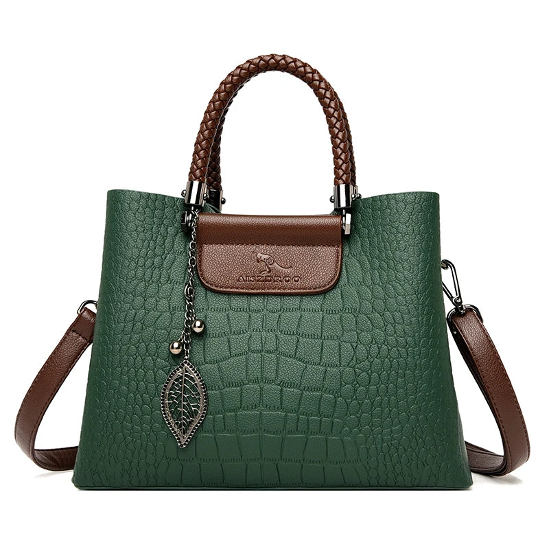Vintage-inspired leather handbag