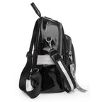 Women’s black leather backpack