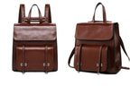 Leather satchel backpack