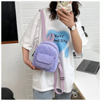 Mini corduroy backpack