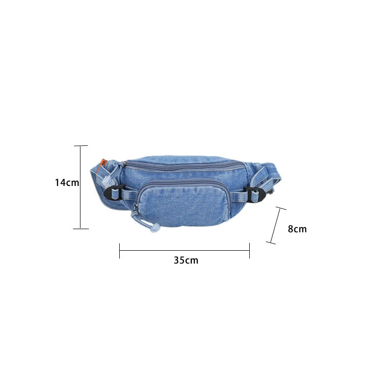 Denim waist bag