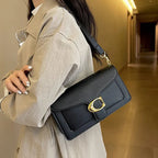 Designer inspired leather crossbody bag