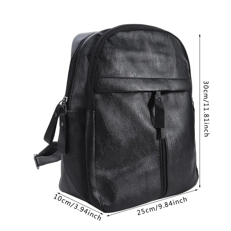 Elegant women’s leather backpack