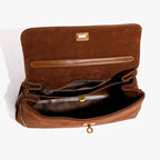 Chic suede handbag for work and city style