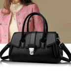 Designer-inspired leather handbag