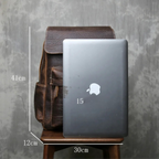 Sleek leather rucksack backpack