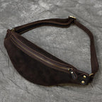 Retro leather belt bag