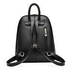 Leather mini knapsack for women
