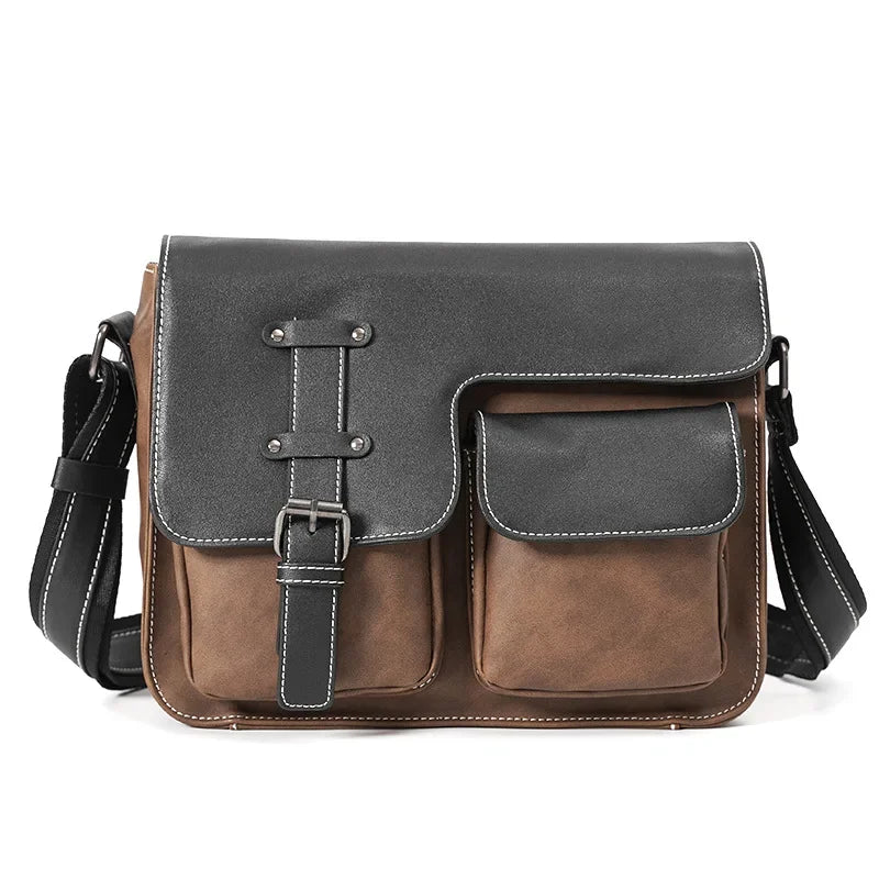 Crossbody leather satchel