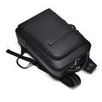 Business leather laptop backpack
