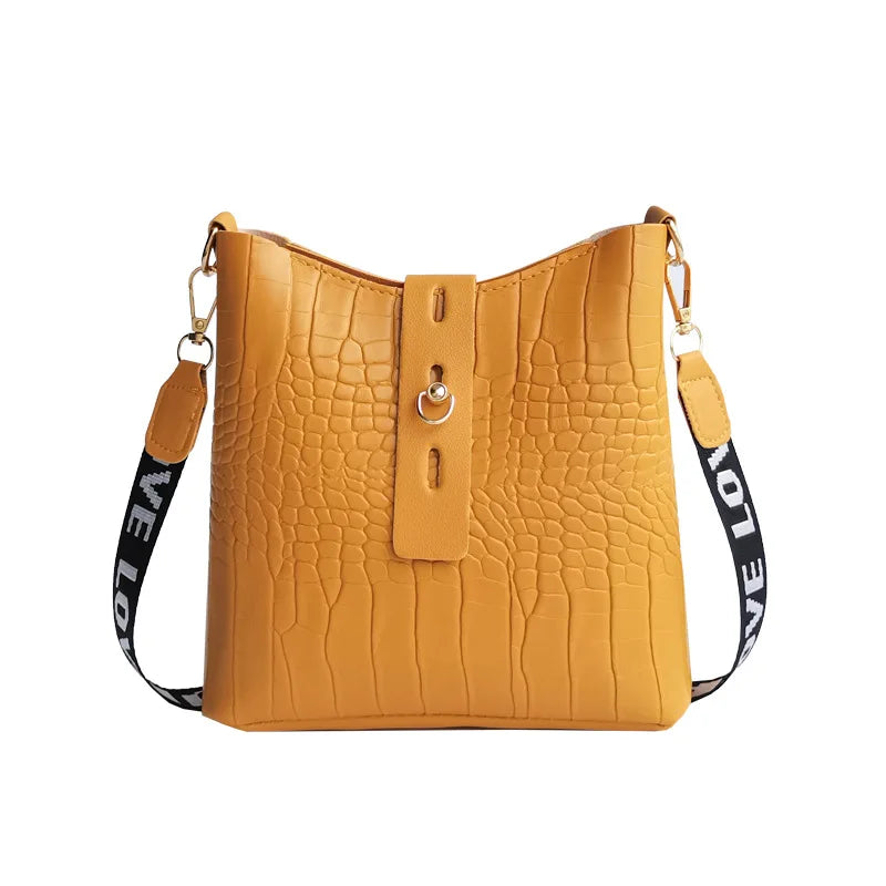 Classic leather shoulder bag for women