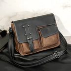 Crossbody leather satchel
