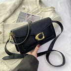 Designer inspired leather crossbody bag