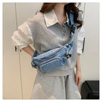Denim waist bag
