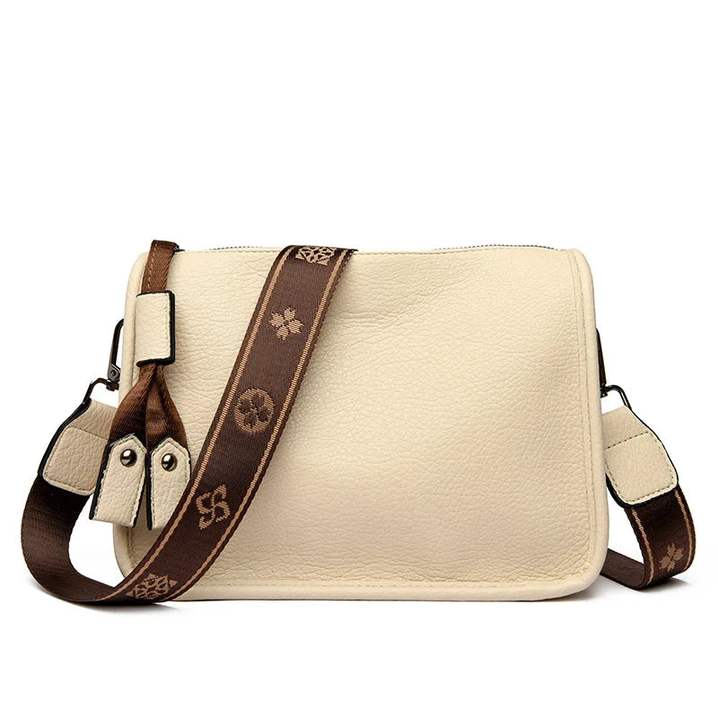 Sleek leather shoulder bag
