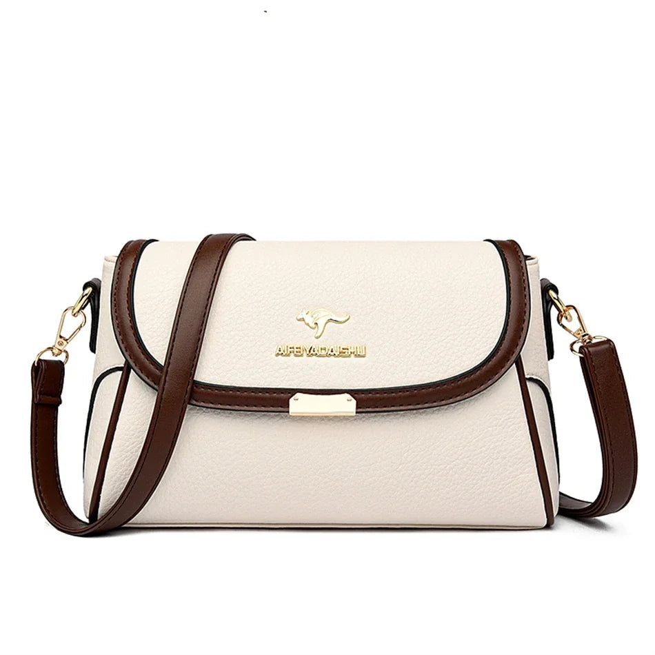 Versatile leather crossbody bag