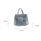 Mini boxy denim handbag