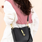 Functional leather crossbody bag