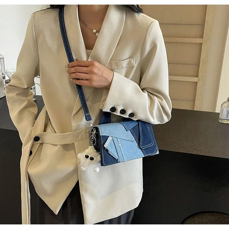 Fashion crossbody denim handbag