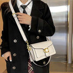 Designer inspired leather crossbody bag