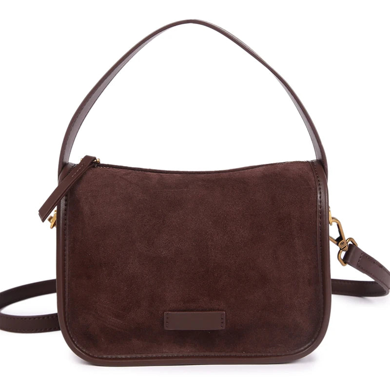 Everyday suede shoulder bag