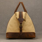 Soft leather overnight duffle bag