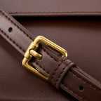 Retro style leather crossbody bag