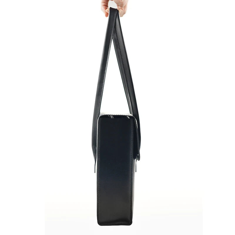 Women's leather laptop shoulder messenger bag