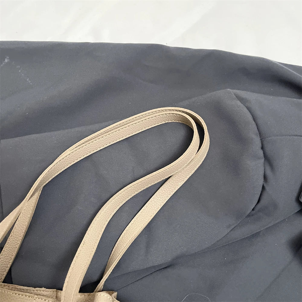 Modern leather tote bag