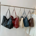 Sleek leather tote bag for women