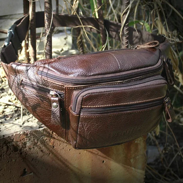 Leather crossbody bum bag