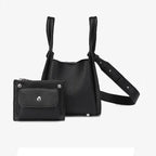 Square leather shoulder bag