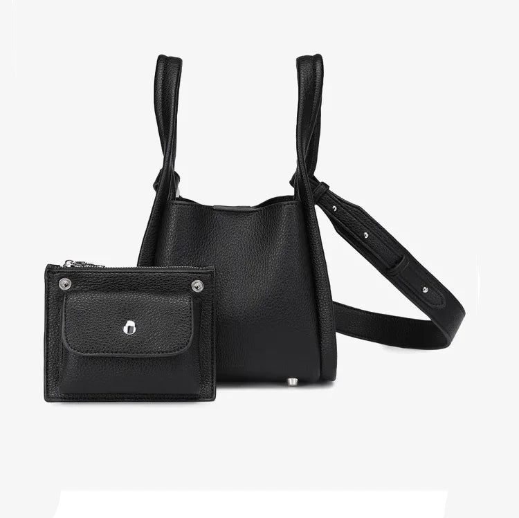 Square leather shoulder bag