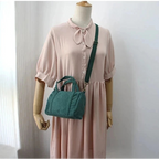 Corduroy purse with detachable shoulder strap